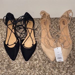 Bundle of two flats black and nude